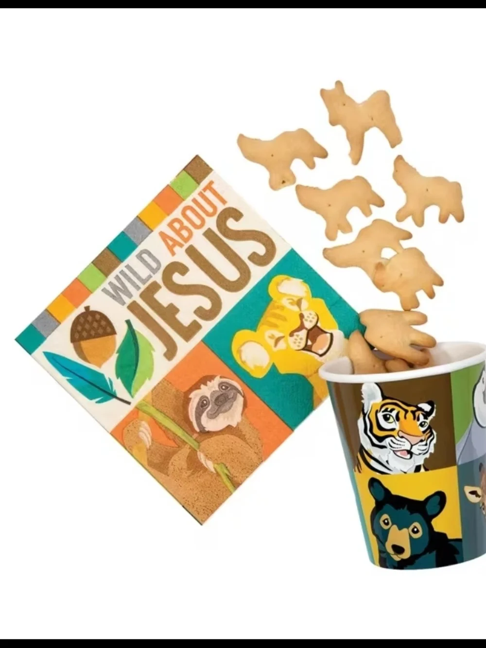 9 oz. Wild Encounters Zoo Animals Disposable Paper Cups - 8 Ct.
